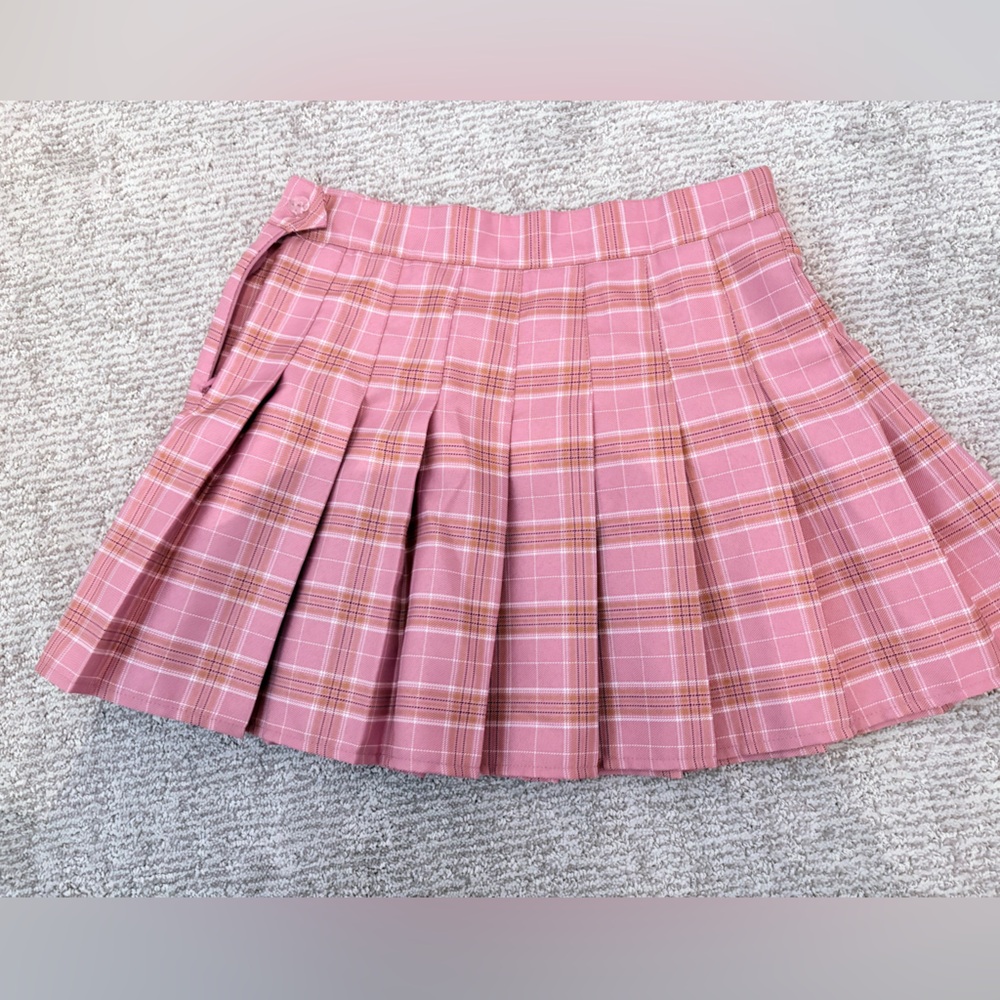 Pink Plaid Kawaii Skirt